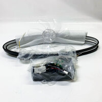 LED ceiling fan 65W, dimmable, app & remote control, 6 speeds, quiet, ideal for living room & bedroom.