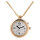 Shmiou French Watch for Women, Gold Pendant, Round Bezel, Strong Alarm Clock, Ideal for Elderly.