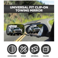 Wohnwagen Spiegel Universal, 2 Stück, Außenspiegel für Caravans, Abschleppspiegel, passend für alle Fahrzeugtypen.