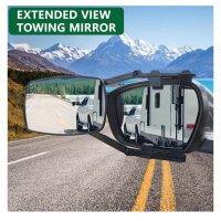 Wohnwagen Spiegel Universal, 2 Stück, Außenspiegel für Caravans, Abschleppspiegel, passend für alle Fahrzeugtypen.