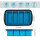 Silicone freezer containers, 2 pack, extra large freezer tray, blue, for soup, broth, sauce, ice cubes, 4 large servings.
