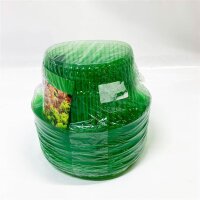 SMUJU 12 pieces, protective collar, anti-snail, Ø 24 cm, green, protects lettuce and cabbage plants from animal damage.