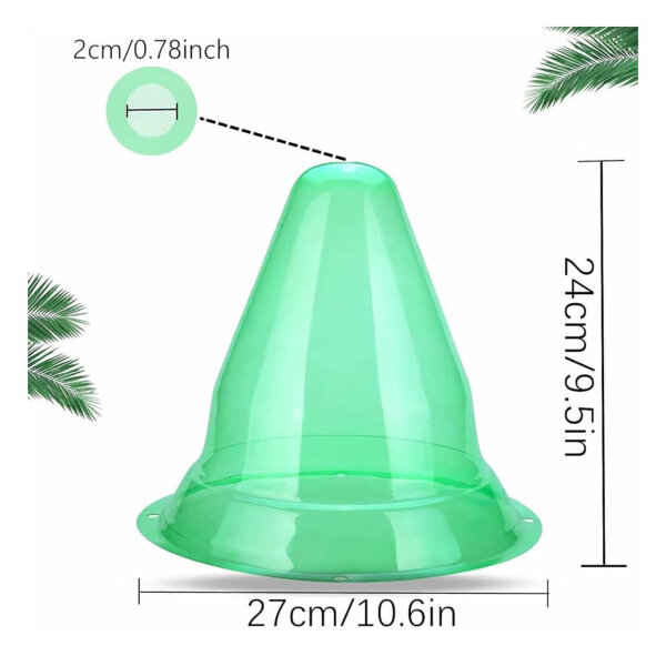 20 large reusable plant cloches, 24x27 cm, protection against snails and frost, ideal for growing vegetables.