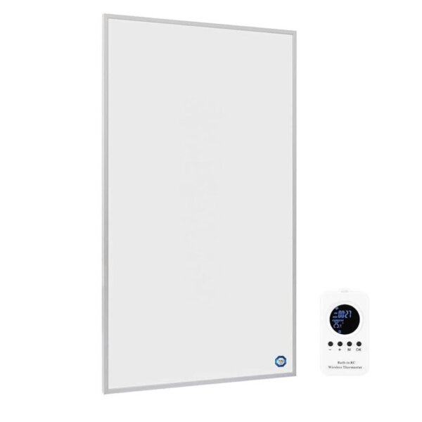Hocosyme Infrarotheizung, 1000W, Wandmontage, Thermostat, 1-3 Min. Aufheizzeit, bis 120°C, für 10-25㎡, inkl. Fernbedienung.
