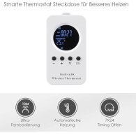 Hocosyme Infrarotheizung, 1000W, Wandmontage, Thermostat, 1-3 Min. Aufheizzeit, bis 120°C, für 10-25㎡, inkl. Fernbedienung.