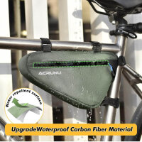 ACRUNU triangle bag, 1.5L, bicycle bag, waterproof, with bicycle bell, for 22-24mm frames, ideal for mountain bikes and road bikes.