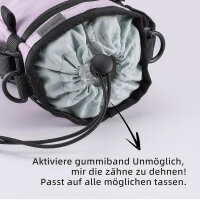 ACRUNU bicycle bottle bag, handlebar bag, without screws, insulated, purple, ideal for cup holder.