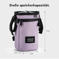 ACRUNU bicycle bottle bag, handlebar bag, without screws, insulated, purple, ideal for cup holder.