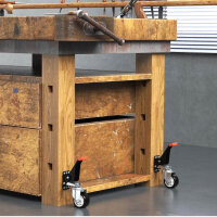 SPACEKEEPER Werkbank-Rollen Kit, 400KG, Hochleistungs-Rollroller, 3 Zoll, für Werkbänke, Maschinen, 4 Stück, Schwarz.