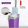 Masthome Mop Set, Floor Mop, 138cm Stainless Steel Handle, Wringing Function, 5 Microfiber Pads, Purple