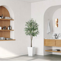 YOLEO Olivenbaum 150cm Künstlich – Realistischer Kunstbaum für Wohnzimmer, Schlafzimmer, Büro. Ideal als Deko, naturgetreue Optik.