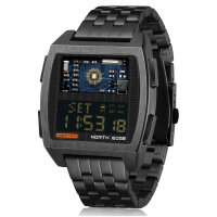North Edge mens watch, model: Cyber Tank, digital sports...