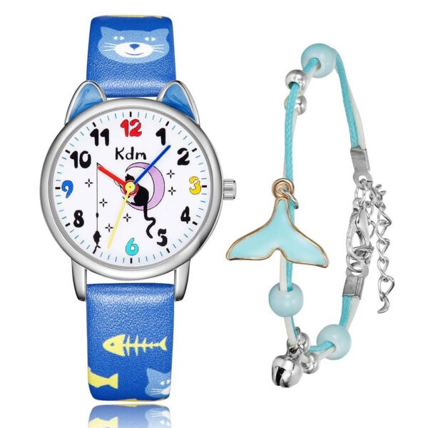 CIVO Kinderuhr, Analog Quarz, Wasserdicht, Leder, für Mädchen und Jungen, Lernuhr, 3-12 Jahre.