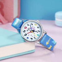 CIVO Kinderuhr, Analog Quarz, Wasserdicht, Leder, für Mädchen und Jungen, Lernuhr, 3-12 Jahre.