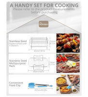 HOMGEN Air Fryer Zubehör, 6-teilig, Heißluftfritteuse, für Ninja Foodi AF400EU/AF300EU, 8L-9.5L, Grillrost, Backpapier.