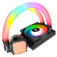 Empire Gaming Guardian P - W120 AIO-Wasserkühlung, 120 mm, 5V RGB, kompatibel mit Intel LGA 1700/1200/115X/1366/2066/12, AMD AM5/AM4, Schwarz.