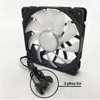 Empire Gaming Guardian P - W120 AIO-Wasserkühlung, 120 mm, 5V RGB, kompatibel mit Intel LGA 1700/1200/115X/1366/2066/12, AMD AM5/AM4, Schwarz.