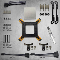Empire Gaming Guardian P - W120 AIO-Wasserkühlung, 120 mm, 5V RGB, kompatibel mit Intel LGA 1700/1200/115X/1366/2066/12, AMD AM5/AM4, Schwarz.