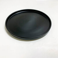 Stoneware tableware set Manhattan, 16 pieces, urban dinner service for 4 people, matt black, modern design, ideal for stylish occasions.