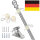 HARRMS flagpole 1.8m, stainless steel, flagpole kit, robust for garden, outdoor use, including German flag, aluminum bracket.