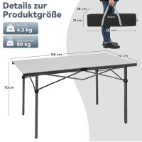 KingCamp camping table, folding table, foldable, aluminum...