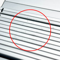 KingCamp camping table, folding table, foldable, aluminum frame, 136x70 cm, for 4-6 people, load capacity up to 80 kg, silver, XL.