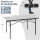 KingCamp camping table, folding table, foldable, aluminum frame, 136x70 cm, for 4-6 people, load capacity up to 80 kg, silver, XL.