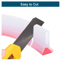 Sourcing Map 39 inch Shower Barrier Folding Water Splash Guard Transparent Ideal for Bathroom and Kitchen.