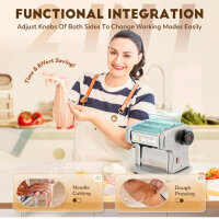 CGOLDENWALL Pasta Machine, Electric, 135W, Stainless...