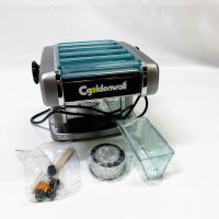 CGOLDENWALL Pasta Machine, Electric, 135W, Stainless Steel, 9 Thicknesses, 4 Blades, for Macaroni/Spaghetti/Lasagna/Ravioli/Dumplings, Used.