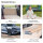 KMZ car mattress, double-sided air mattress, 2 pillows, thickened flocking, beige/coffee, ideal for the trunk and back seat.