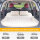 KMZ car mattress, double-sided air mattress, 2 pillows, thickened flocking, beige/coffee, ideal for the trunk and back seat.