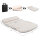 KMZ car mattress, double-sided air mattress, 2 pillows, thickened flocking, beige/coffee, ideal for the trunk and back seat.