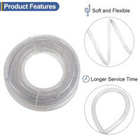 Sourcing Map, 15/32", Hochdruck PVC-Schlauch, 24,6ft, chemikalienbeständig, verstärkt, klar, ideal für Saugrohre.