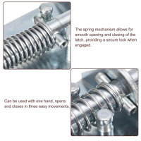 Sourcing Map Riegelschloss 10x135mm, Karbonstahl, verzinkt, federbelastet, für Schiebetüren, Anhängertüren, Silber. 4 Stück.