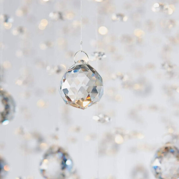 BESTIER crystal chandelier, pendant light, 8 GU10 LED, diameter 55cm, height 120cm, modern, for dining room, bathroom, with scratches.