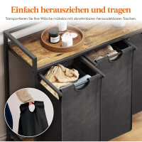 LIFEWIT Laundry Basket, 120L, with Wheels, 3 Removable...