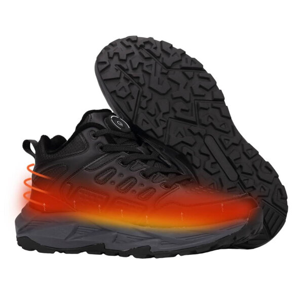 NBUABX Heated Shoes, 4000mAh Battery, 3 Heat Settings, Electric, Ideal for Winter, Hunting, Skiing, Camping, Riding, Black.