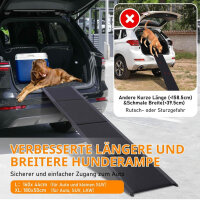 Fasnati car ramp 180x50 cm, foldable, up to 70 kg, non-slip surface, lightweight aluminum frame, ideal for SUVs and large dogs.