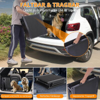 Fasnati car ramp 180x50 cm, foldable, up to 70 kg, non-slip surface, lightweight aluminum frame, ideal for SUVs and large dogs.
