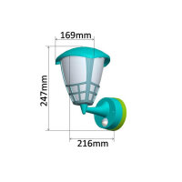 HUBER LED Wandlampe E27, Außenleuchte mit Bewegungsmelder 140°, IP54, anthrazit, energieeffizient, vielseitig einsetzbar.