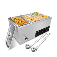DULNICE Bain Marie, 1500W, Speisewärmer, Edelstahl,...