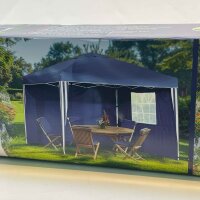HEDURA Faltpavillon P8-HD-2FPPW, Sonnendach, ca. 3 x 2,6 x 3 m, wetterfest, leicht aufbaubar, ideal für Garten und Events.