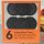 PROGRESS Est. Double Mini Waffle Iron – Compact waffle maker, 6 removable non-stick plates, 1100W, easy to clean, red.
