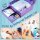 Disney Frozen diary set, notebook, scrapbook accessories, purple, including pens and stickers, ideal for creative girls.
