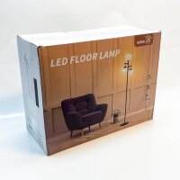 SIBRILLE floor lamp 3-Globe, 32W, LED, rotatable, remote control, touch control, dimmable, 4 color temperatures, for living room and office.