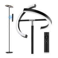 SIBRILLE Stehlampe 20W, LED Dimmbar, Schwarz, Modern,...