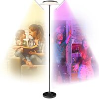 SIBRILLE LED-Stehlampe, 36W, RGB, dimmbar, 3000K-6000K, Fernbedienung, superhell, modern, ideal für Wohnzimmer, Schlafzimmer, Büro.