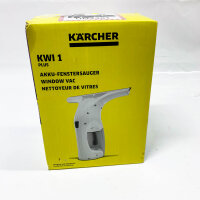 Kärcher KWI 1 Plus, cordless window vacuum, lightweight, powerful suction power, ideal for streak-free cleaning.