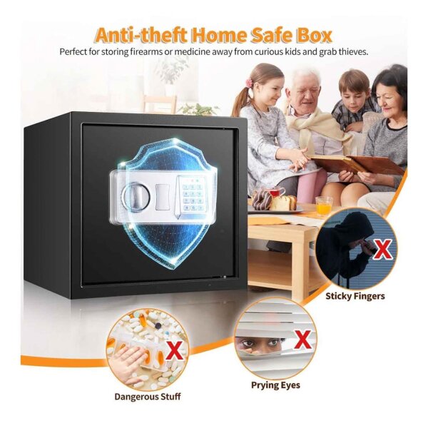 Produktbild von Rutaqan Schlüsseltresor Schlüssel & Passcode Safe,Feuerfester Safe Für